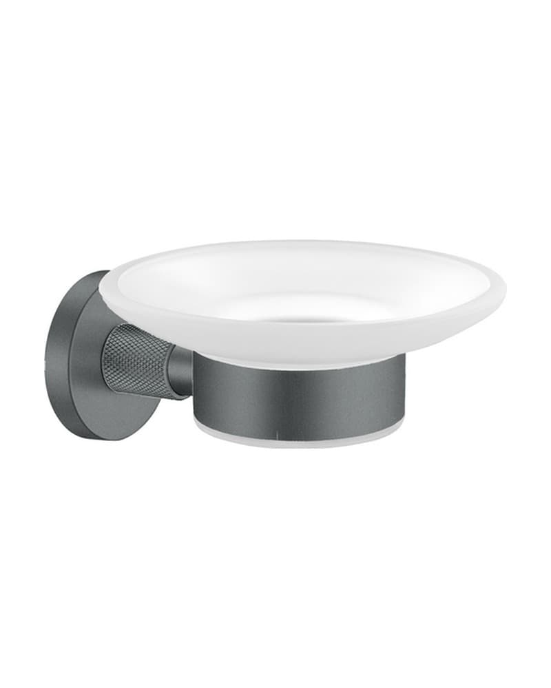 Σαπουνοθήκη Επιτοίχια Sanco Dorian 121302-Μ118 Anthracite Grained 12,5x14x6cm