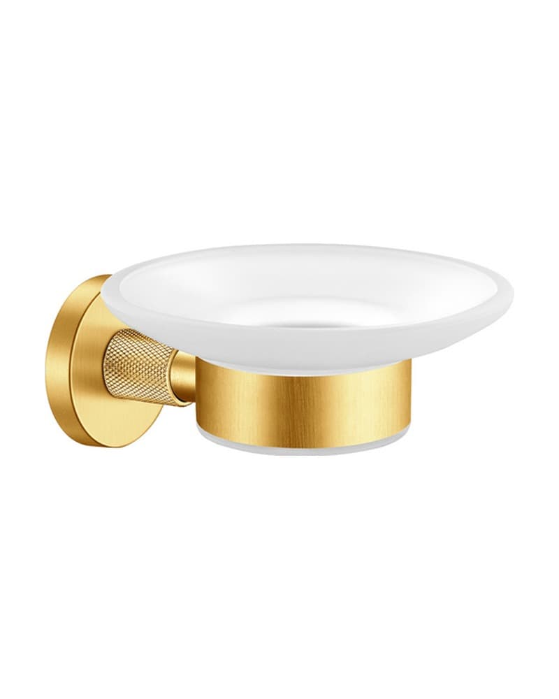Σαπουνοθήκη Επιτοίχια Sanco Dorian 121302-PVD-02BR PVD Golden Brass Brushed 12,5x14x6cm