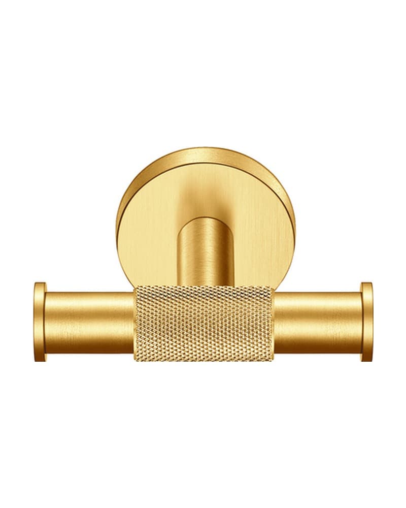 Άγκιστρο Διπλό Sanco Dorian 121318-PVD-02BR PVD Golden Brass Brushed 10x8x5,5cm