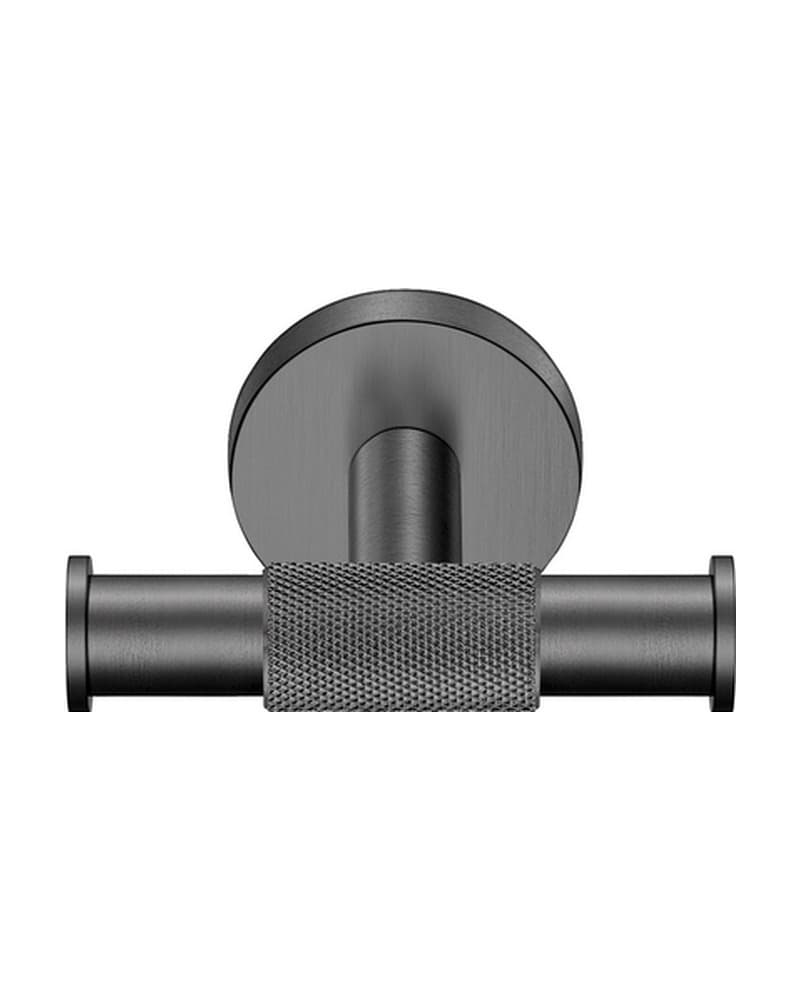 Άγκιστρο Διπλό Sanco Dorian 121318-PVD-05BR PVD Gun Metal Brushed 10x8x5,5cm