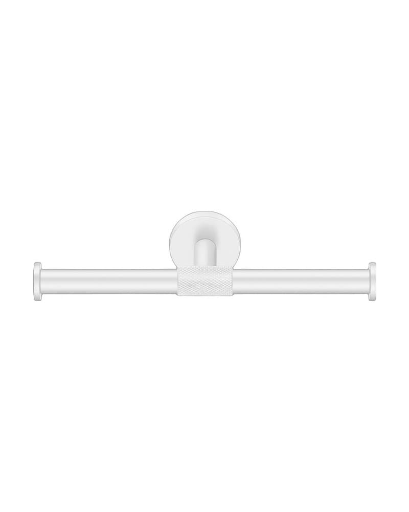 Χαρτοθήκη Διπλή Sanco Dorian 121326-Μ101 Ματ Λευκό 25x8x5,5cm