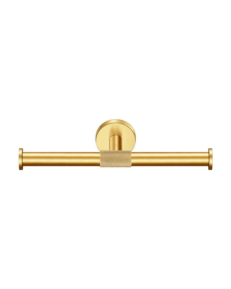 Χαρτοθήκη Διπλή Sanco Dorian 121326-PVD-02BR PVD Golden Brass Brushed 25x8x5,5cm