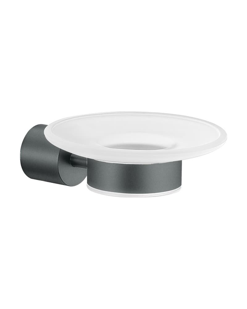 Σαπουνοθήκη Επιτοίχια Sanco Elysian 121402-Μ118 Anthracite Grained 12,5x15x5cm