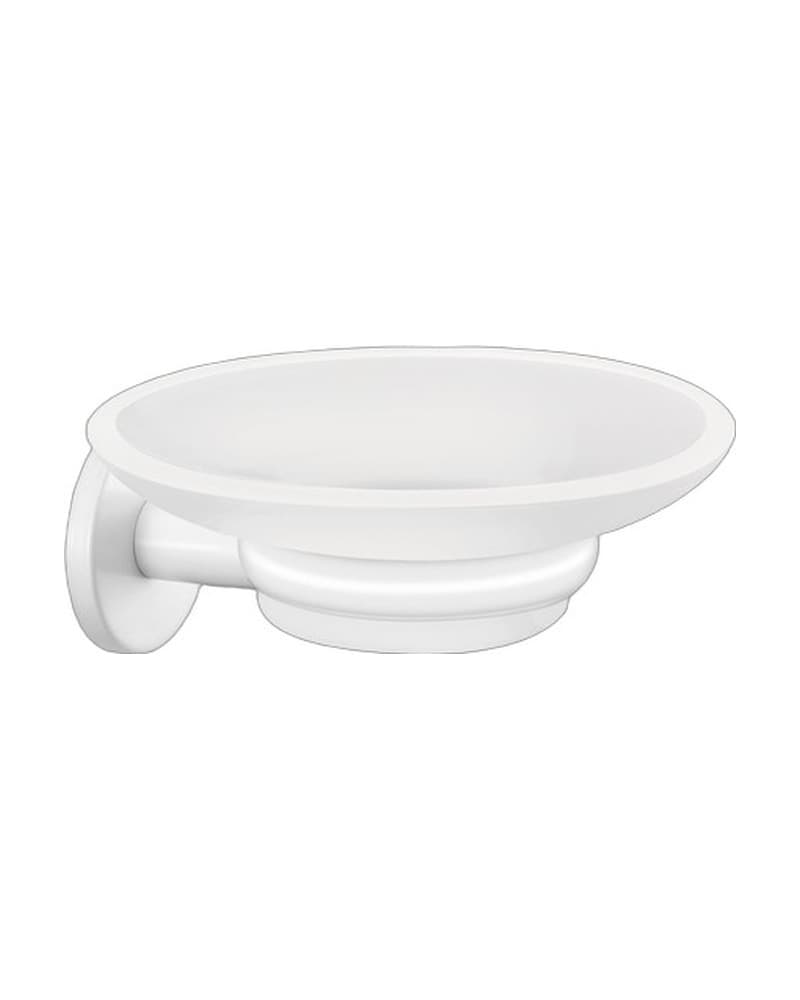 Σαπουνοθήκη Επιτοίχια Sanco Twist 14302-Μ101 Ματ Λευκό 12,5x13x5,5cm