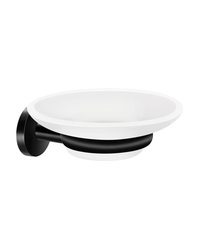 Σαπουνοθήκη Επιτοίχια Sanco Twist 14302-Μ116 Ματ Μαύρο 12,5x13x5,5cm