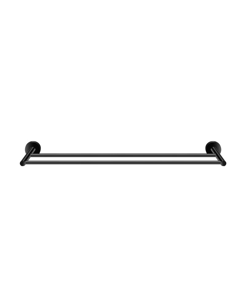 Πετσετοκρεμάστρα Διπλή Sanco Twist 14305-Μ116 Ματ Μαύρο 60x11x5cm