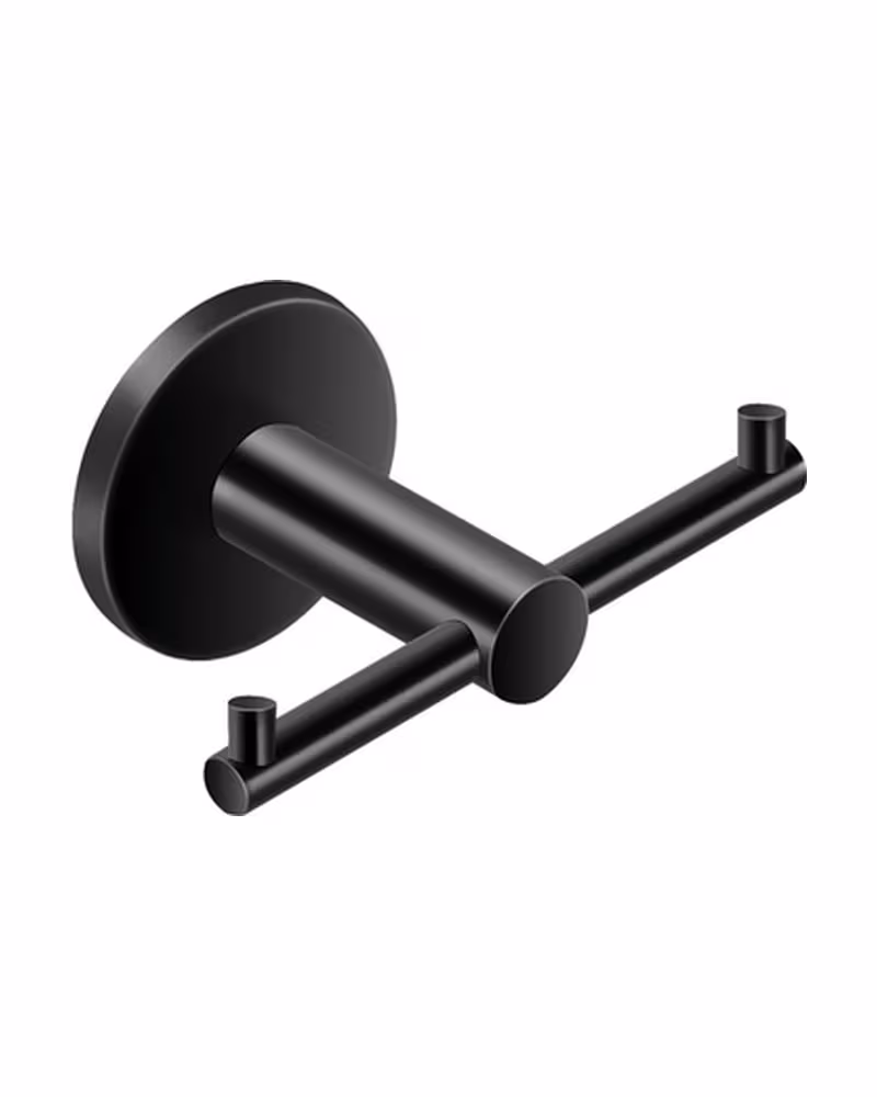 Άγκιστρο διπλό Sanco Twist 14368-Μ116 Ματ Μαύρο 9x5x5,5cm