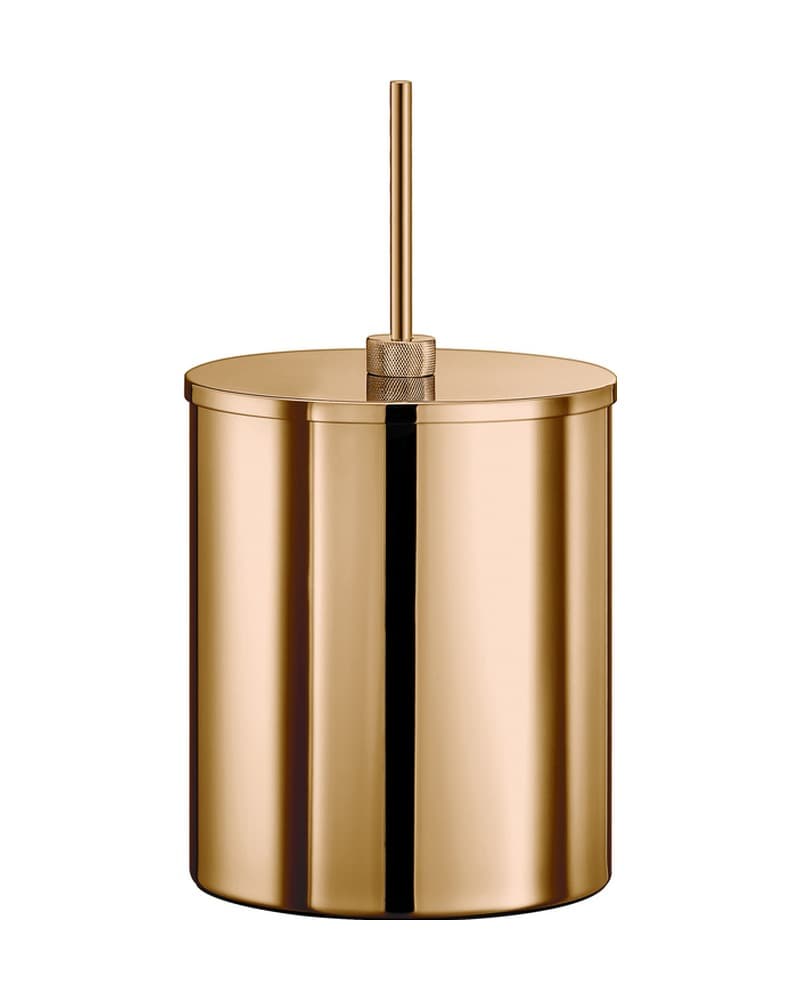Χαρτοδοχείο 5lt Sanco Lithos 190025-PVD-01PL PVD Warm Bronze Polished Φ20,5x40cm