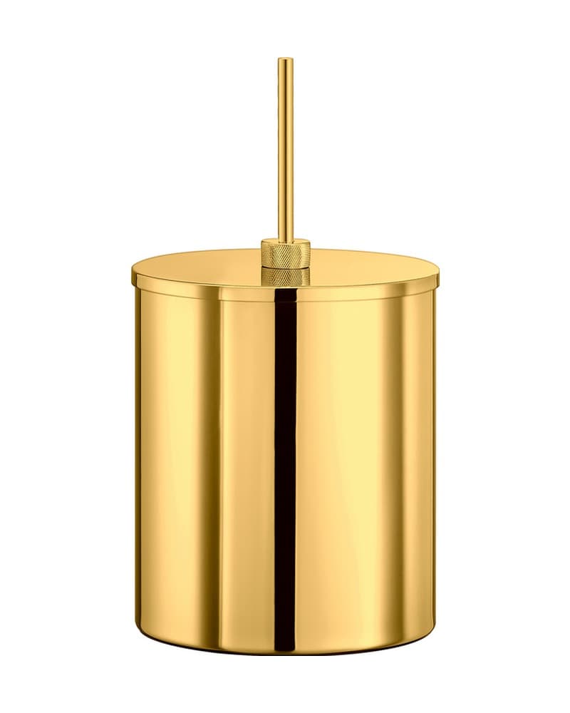 Χαρτοδοχείο 5lt Sanco Lithos 190025-PVD-02PL PVD Golden Brass Polished Φ20,5x40cm