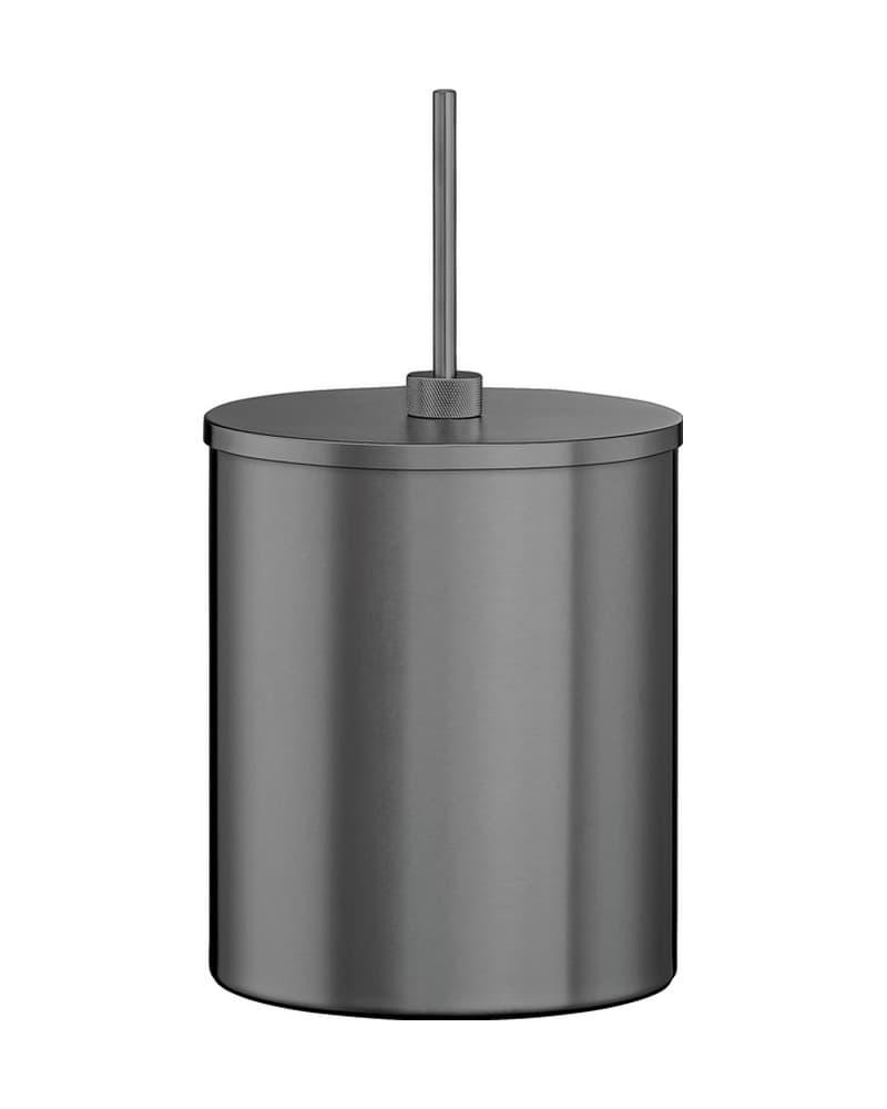 Χαρτοδοχείο 5lt Sanco Lithos 190025-PVD-05BR PVD Gun Metal Brushed Φ20,5x40cm