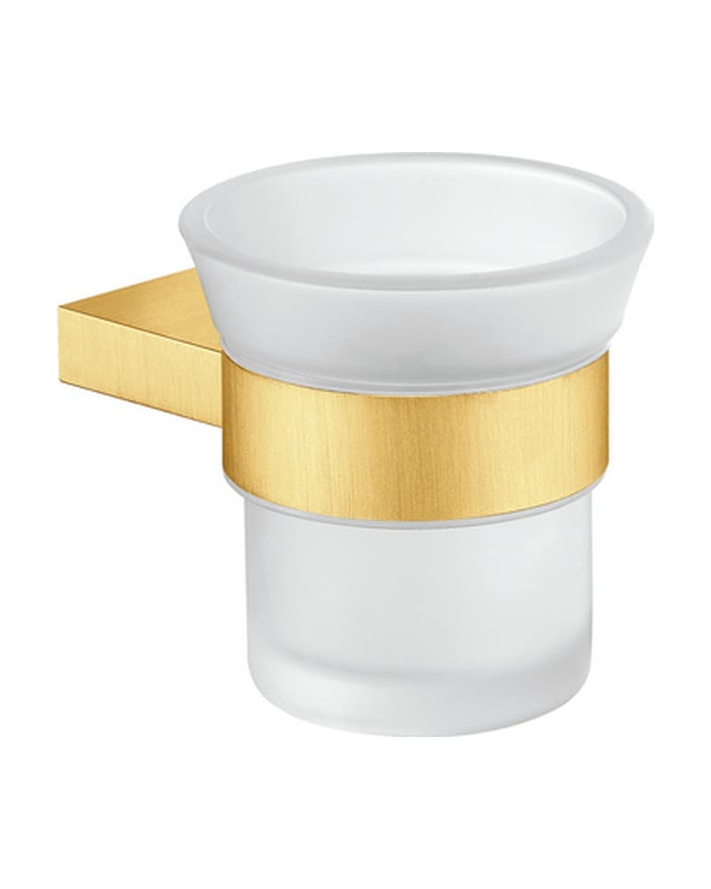 Ποτηροθήκη Επιτοίχια Sanco Academia 21801-PVD-02BR PVD Golden Brass Brushed 8x11x8,5cm