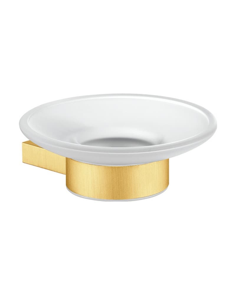 Σαπουνοθήκη Επιτοίχια Sanco Academia 21802-PVD-02BR PVD Golden Brass Brushed 12,5x13x4,5cm