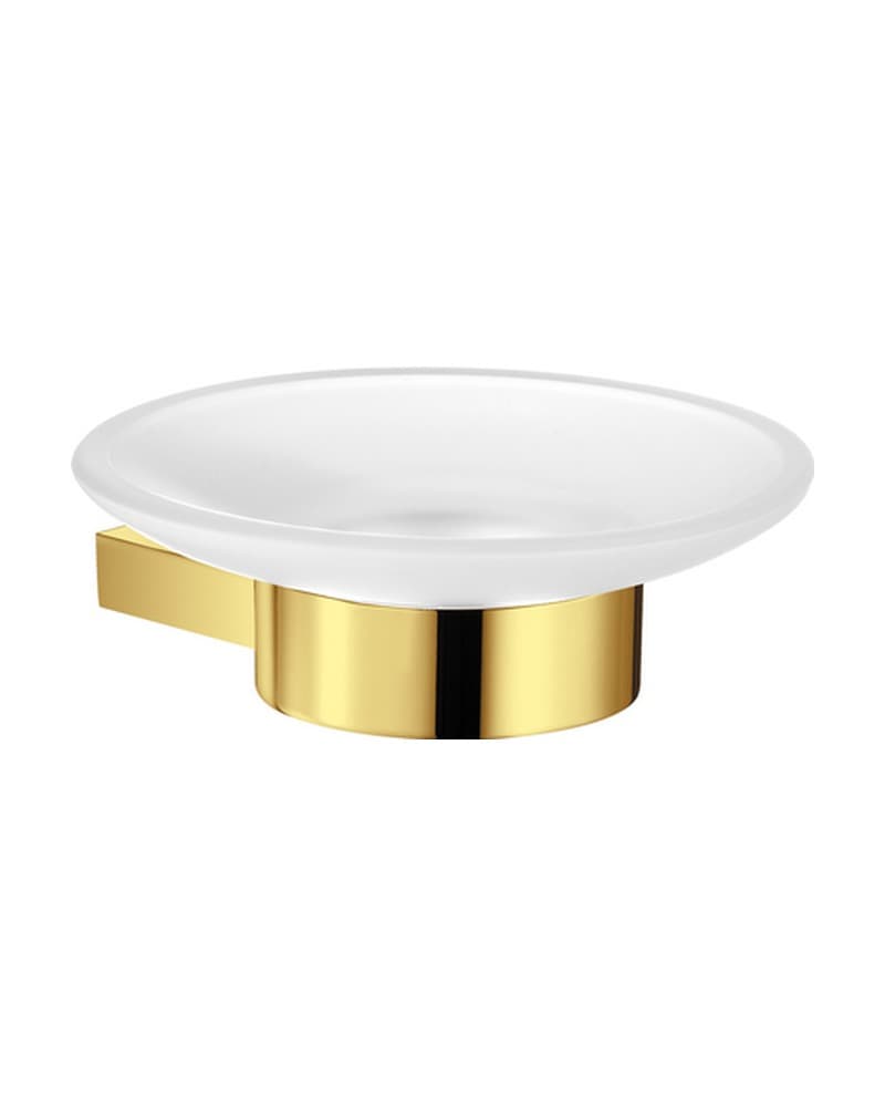 Σαπουνοθήκη Επιτοίχια Sanco Academia 21802-PVD-02PL PVD Golden Brass Polished 12,5x13x4,5cm