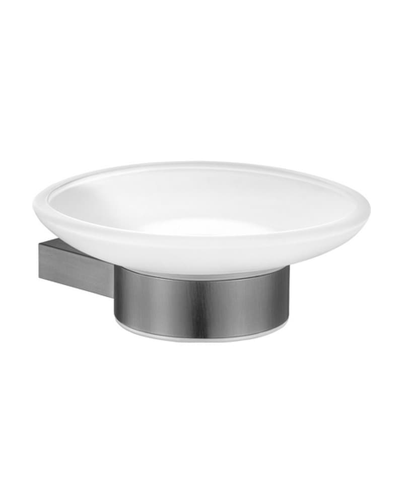 Σαπουνοθήκη Επιτοίχια Sanco Academia 21802-PVD-05BR PVD Gun Metal Brushed 12,5x13x4,5cm