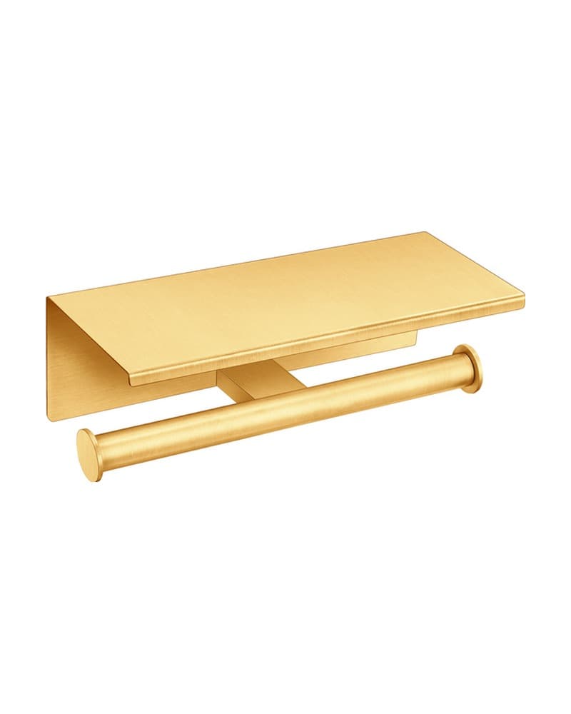 Χαρτοθήκη Διπλή με καπάκι Sanco Academia 21827-PVD-02BR PVD Golden Brass Brushed 25x11x9cm