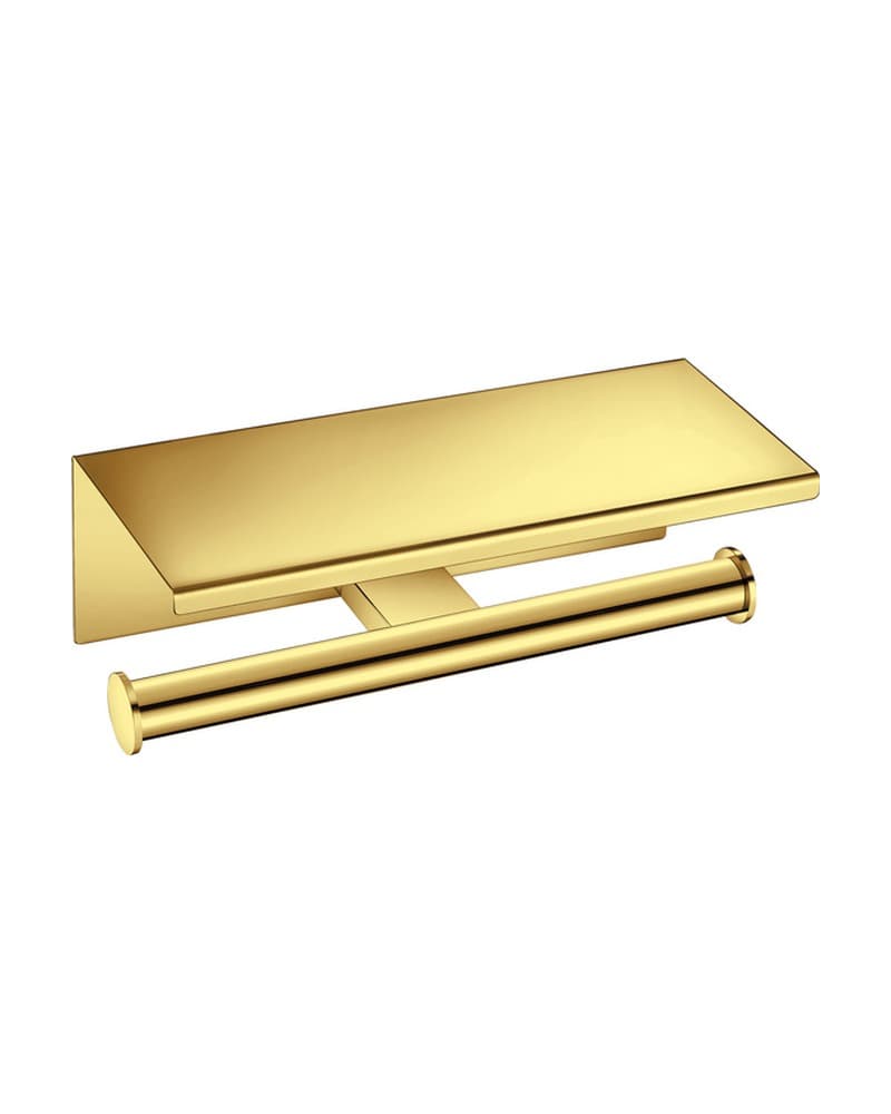 Χαρτοθήκη Διπλή με καπάκι Sanco Academia 21827-PVD-02PL PVD Golden Brass Polished 25x11x9cm