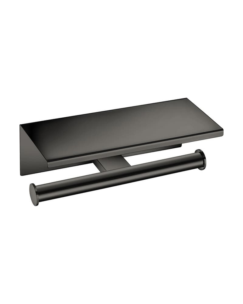 Χαρτοθήκη Διπλή με καπάκι Sanco Academia 21827-PVD-05PL PVD Gun Metal Polished 25x11x9cm