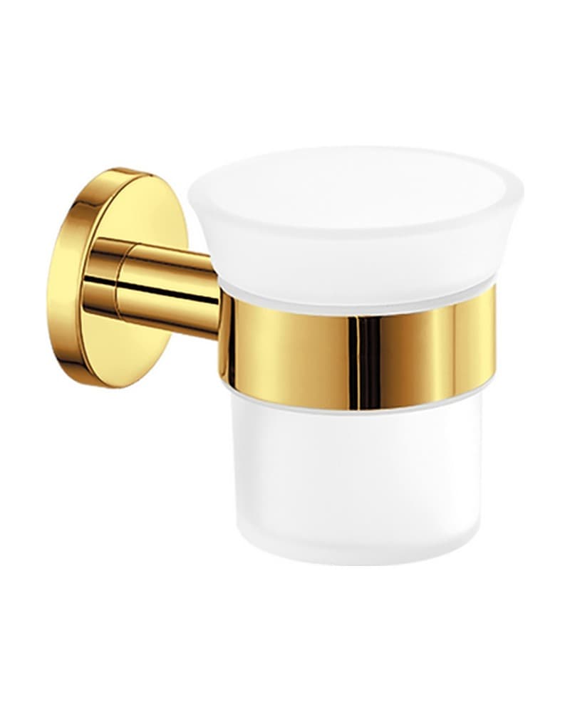 Ποτηροθήκη Επιτοίχια Sanco Ergon 25901-PVD-02PL PVD Golden Brass Polished 8x11,5x8,5cm