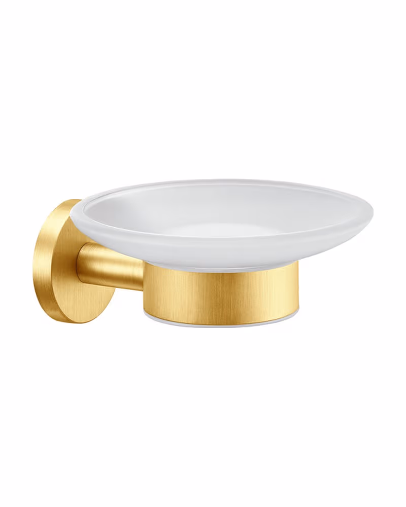 Σαπουνοθήκη Επιτοίχια Sanco Ergon 25902-PVD-02BR PVD Golden Brass Brushed 12,5x14x6cm
