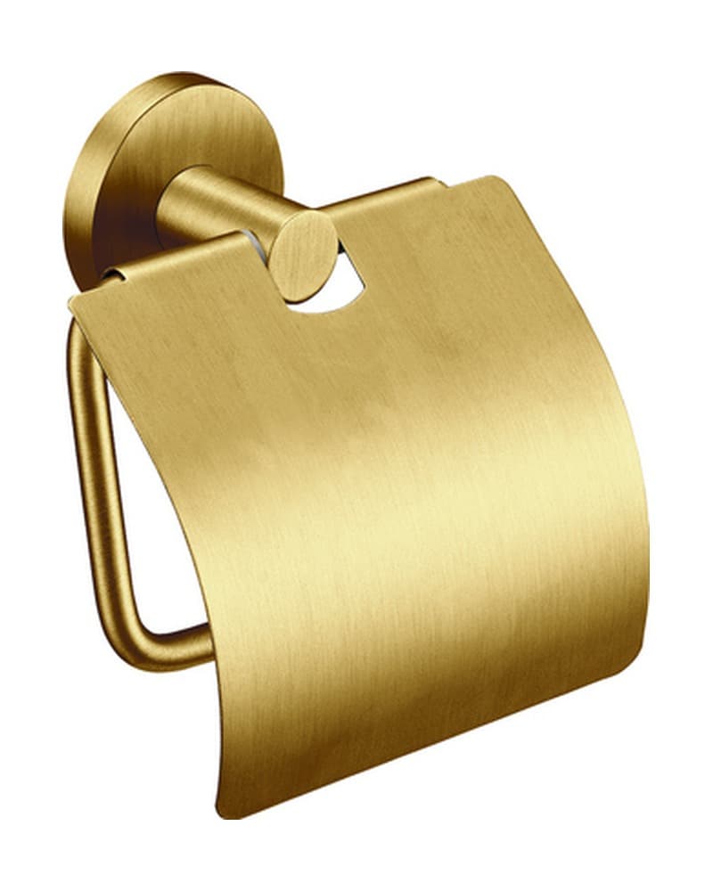 Χαρτοθήκη με καπάκι Sanco Ergon 25917-PVD-02BR PVD Golden Brass Brushed 14,5x7x13,5cm