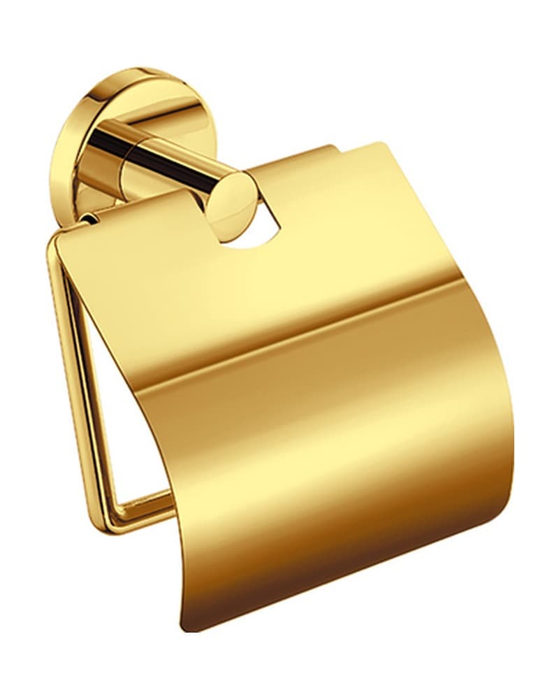 Χαρτοθήκη με καπάκι Sanco Ergon 25917-PVD-02PL PVD Golden Brass Polished 14,5x7x13,5cm