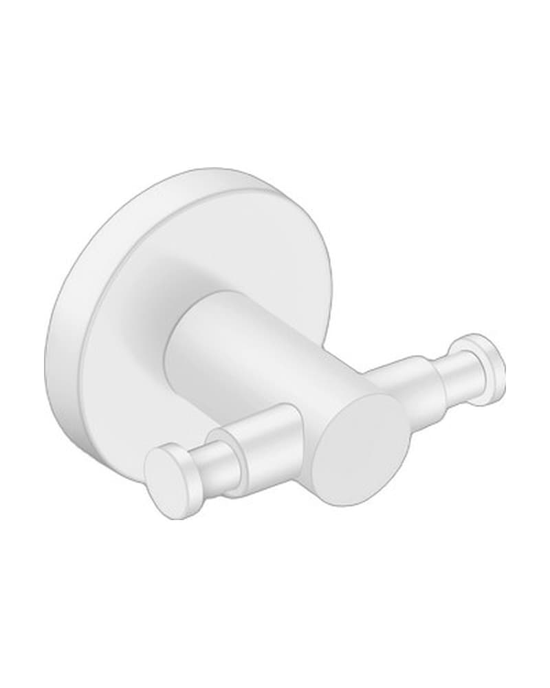 Άγκιστρο διπλό Sanco Ergon 25918-Μ101 Ματ Λευκό 7x5x5,5cm