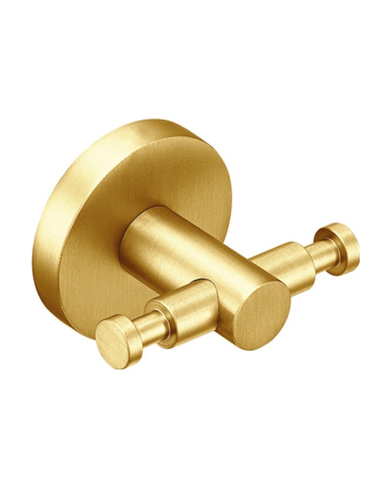 Άγκιστρο διπλό Sanco Ergon 25918-PVD-02BR PVD Golden Brass Brushed 7x5x5,5cm