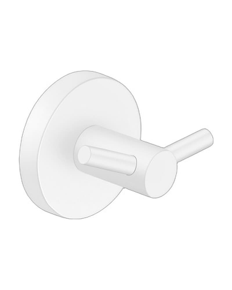 Άγκιστρο διπλό Sanco Ergon 25948-Μ101 Ματ Λευκό 6x4,5x5,5cm