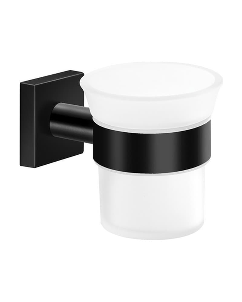 Ποτηροθήκη Επιτοίχια Sanco Iconic 26701-Μ116 Ματ Μαύρο 8x11,5x8,5cm