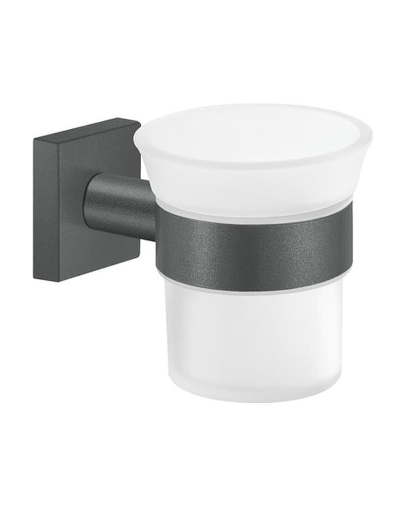 Ποτηροθήκη Επιτοίχια Sanco Iconic 26701-Μ118 Anthracite Grained 8x11,5x8,5cm