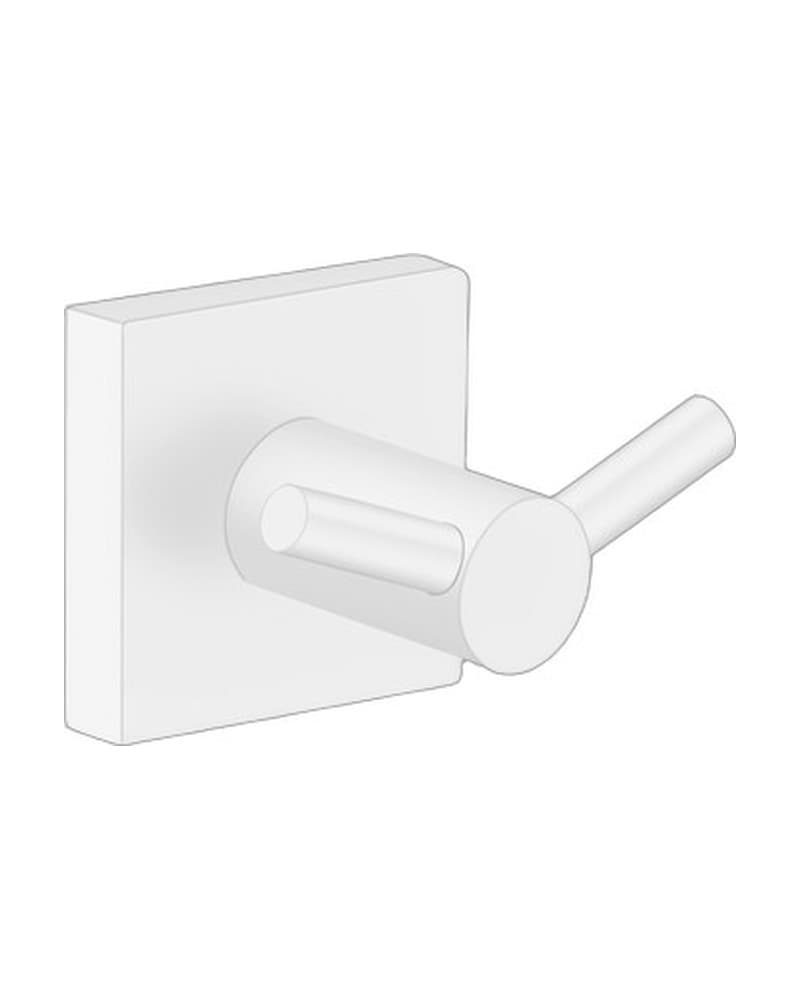 Άγκιστρο διπλό Sanco Iconic 26748-Μ101 Ματ Λευκό 6x4,5x4,5cm