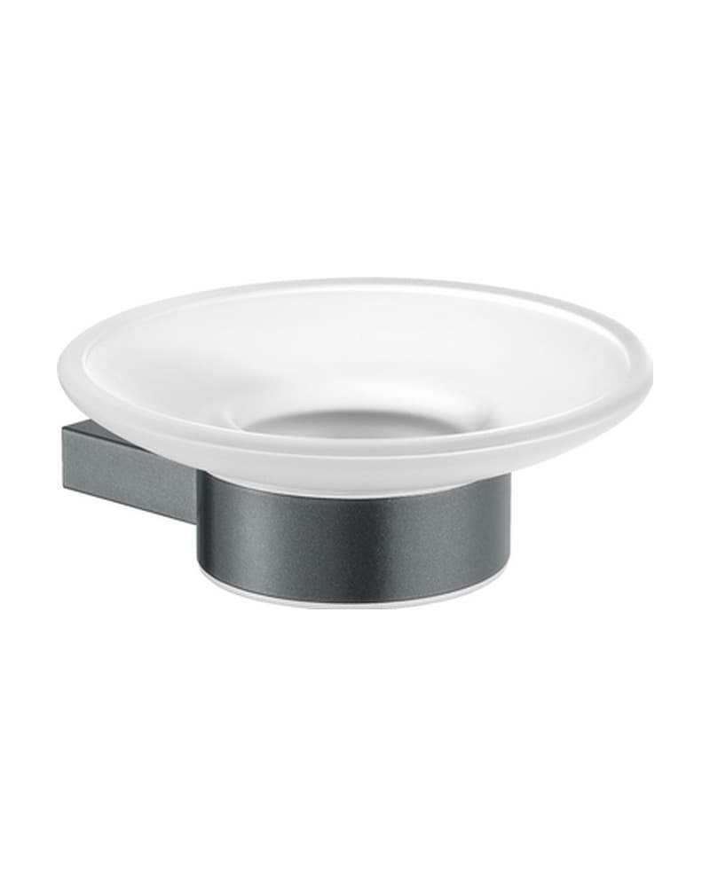 Σαπουνοθήκη Επιτοίχια Sanco Aegean 26902-Μ118 Anthracite Grained 12,5x13x4,5cm