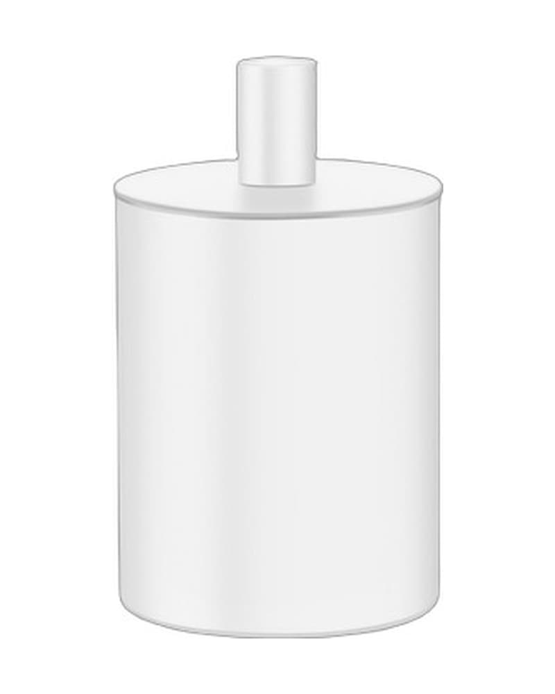 Κουτί Καλλυντικών Sanco Bathroom Set 80101-Μ101 Ματ Λευκό Φ8x13,5cm