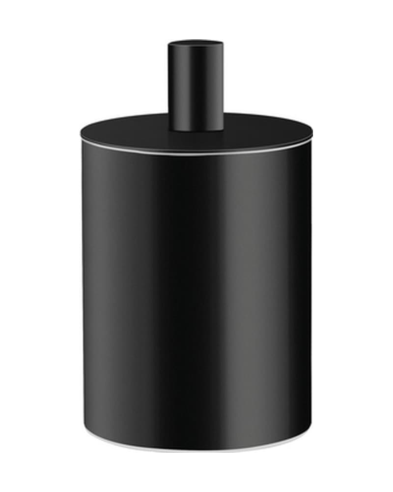 Κουτί Καλλυντικών Sanco Bathroom Set 80101-Μ116 Ματ Μαύρο Φ8x13,5cm