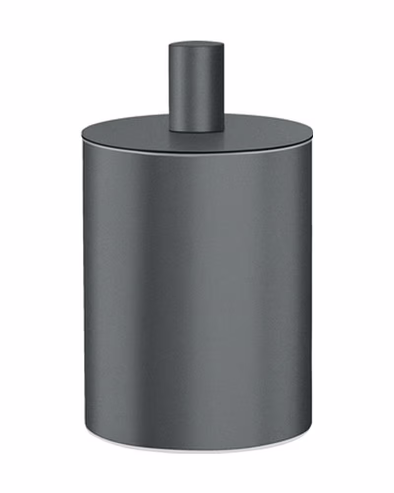 Κουτί Καλλυντικών Sanco Bathroom Set 80101-Μ118 Anthracite Grained Φ8x13,5cm