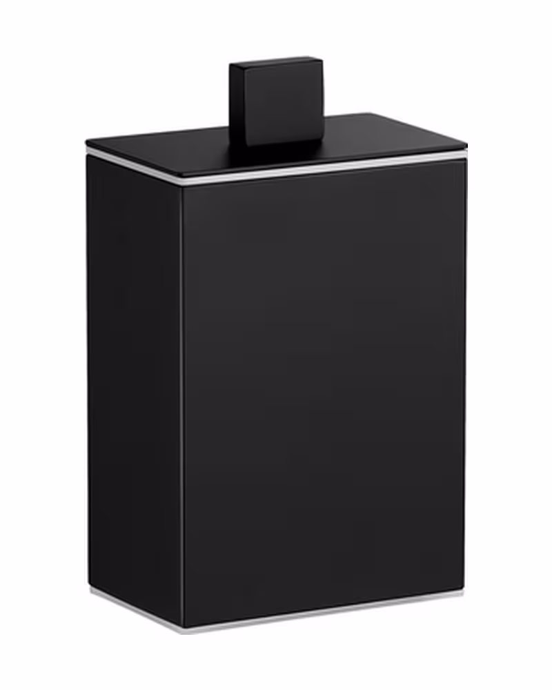 Κουτί Καλλυντικών Sanco Bathroom Set 80102-Μ116 Ματ Μαύρο 8x8x13,5cm