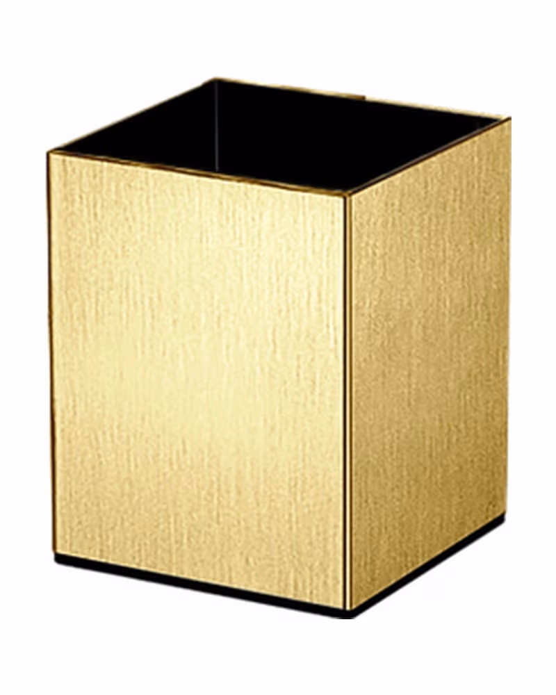 Ποτηροθήκη Επικαθήμενη Sanco 90152-PVD-02BR PVD Golden Brass Brushed 7x7x10cm