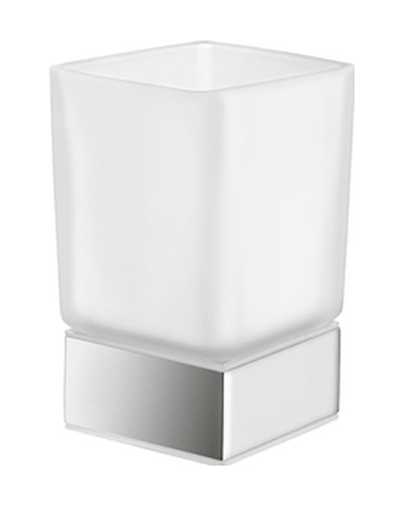 Ποτηροθήκη Επικαθήμενη Sanco Bathroom Set 90155-Α03 Χρώμιο 6,5x6,5x10,5cm