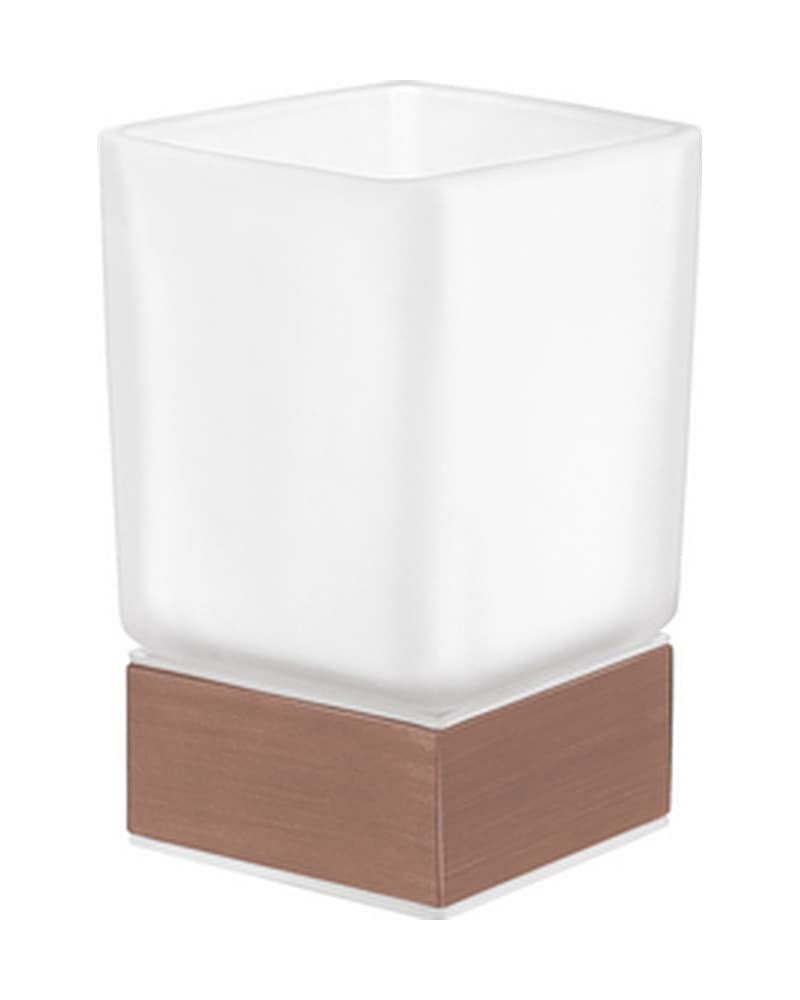 Ποτηροθήκη Επικαθήμενη Sanco Bathroom Set 90155-Μ26 Rame Mat 6,5x6,5x10,5cm