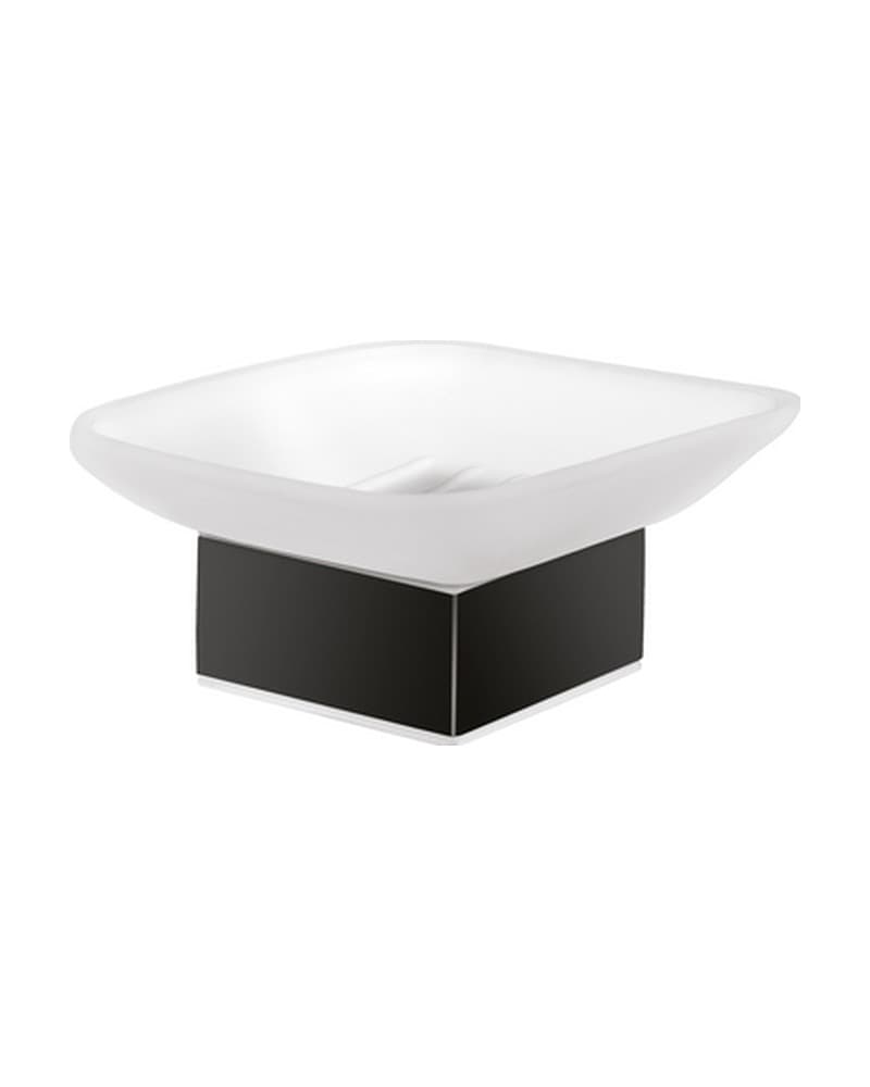 Σαπουνοθήκη Επικαθήμενη Sanco Bathroom Set 90255-Μ116 Ματ Μαύρο 10,5x10,5x5cm