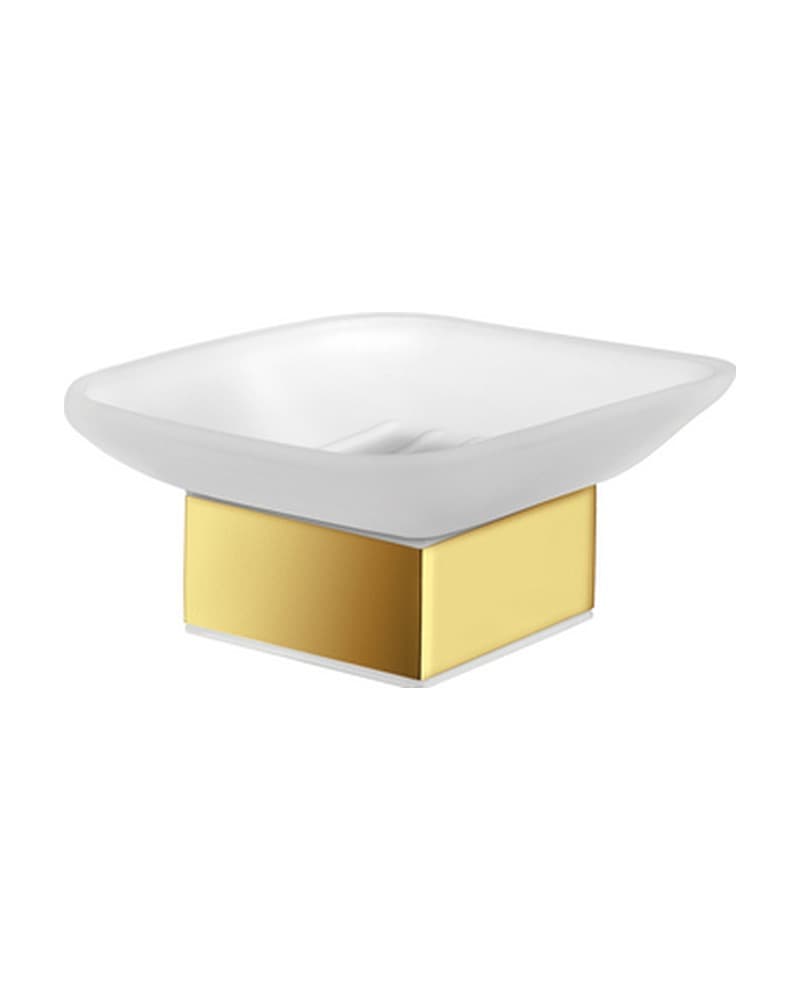 Σαπουνοθήκη Επικαθήμενη Sanco Bathroom Set 90255-PVD-02PL PVD Golden Brass Polished 10,5x10,5x5cm