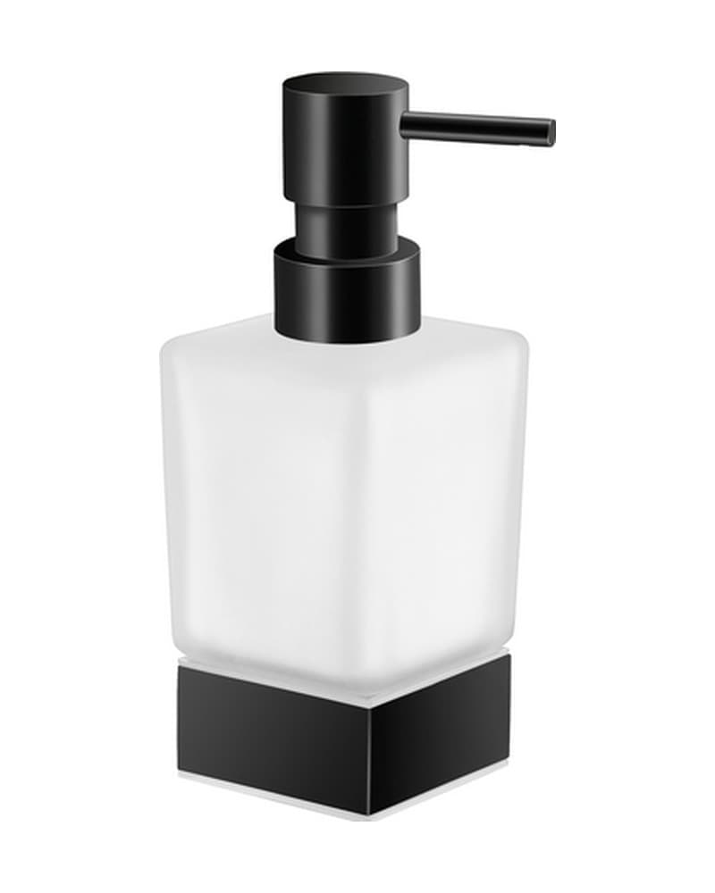 Ντισπένσερ Επικαθήμενο Sanco Bathroom Set 90355-Μ116 Ματ Μαύρο 6,5x6,5x16cm