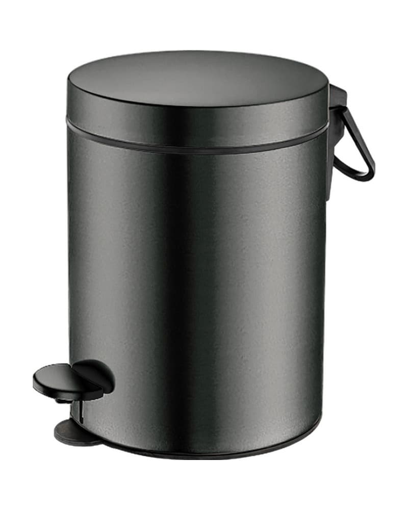 Χαρτοδοχείο 5lt soft close Sanco Waste Bins 90605-PVD-05BR PVD Gun Metal Brushed Φ20,5x28cm