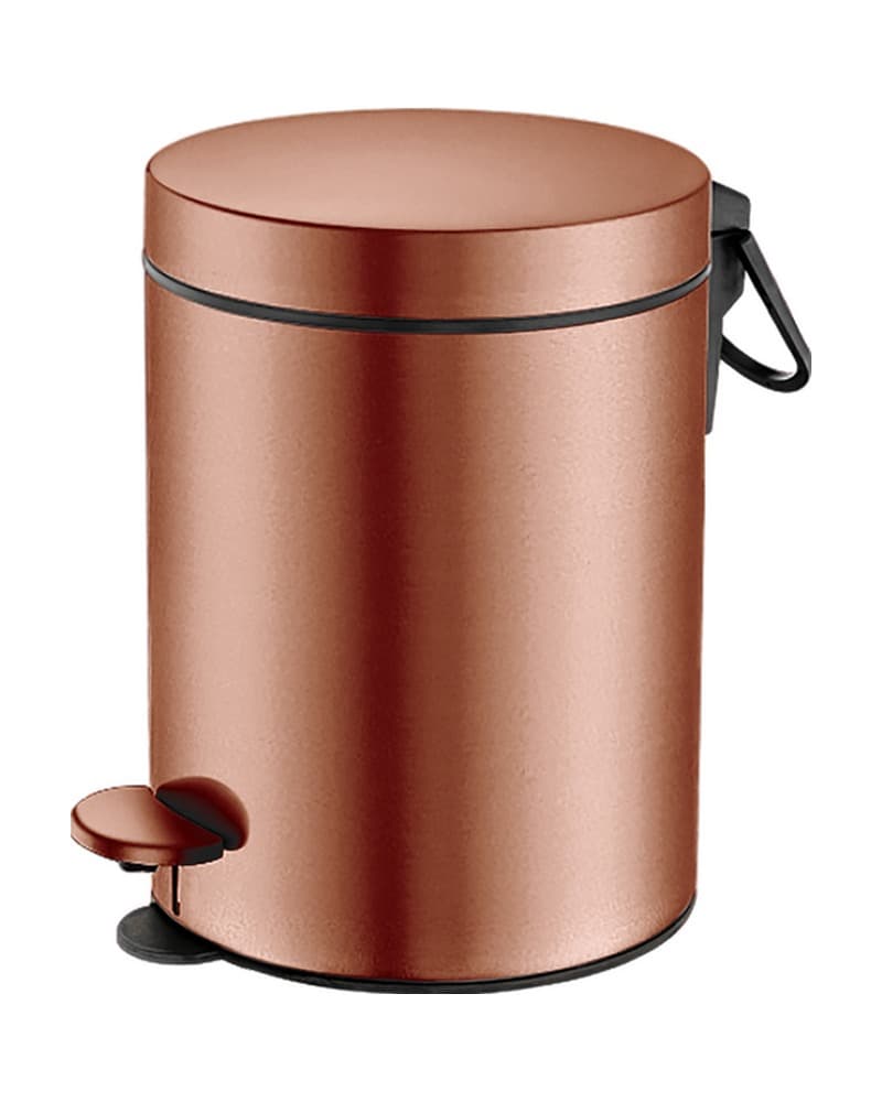 Χαρτοδοχείο 5lt soft close Sanco Waste Bins 90605-PVD-10BR PVD Red Copper Brushed Φ20,5x28cm