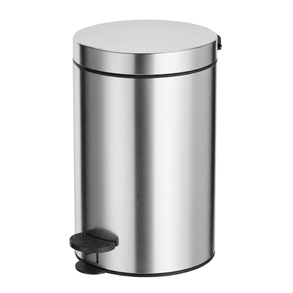 Χαρτοδοχείο 12lt Sanco Waste Bins 90611-Μ90 Inox Σατινέ Φ25x40cm