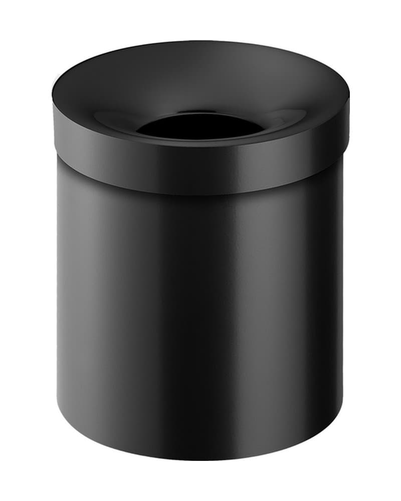 Χαρτοδοχείο 5lt Sanco Open Bins 90650-Μ116 Ματ Μαύρο Φ20,5x24,5cm