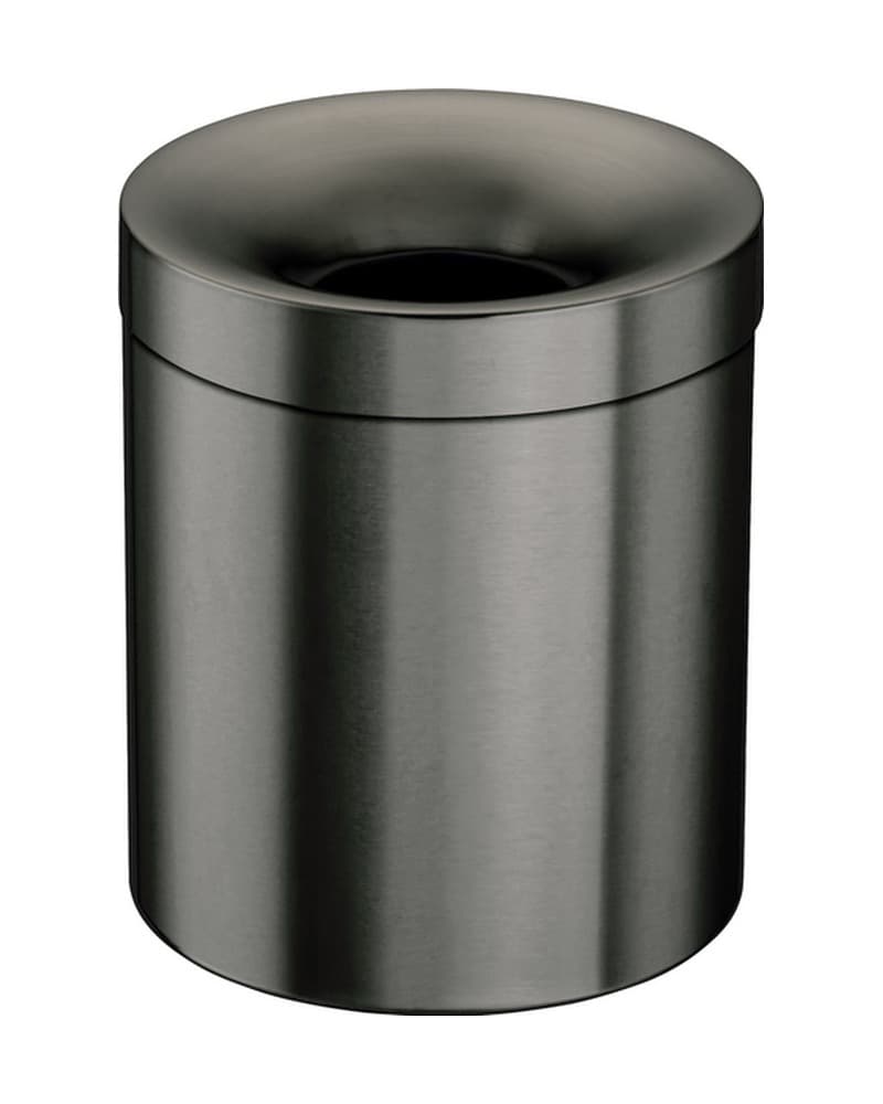 Χαρτοδοχείο 5lt Sanco Open Bins 90650-PVD-05BR PVD Gun Metal Brushed Φ20,5x24,5cm