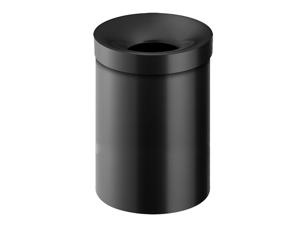 Χαρτοδοχείο 12lt Sanco Open Bins 90654-Μ116 Ματ Μαύρο Φ25x38,5cm
