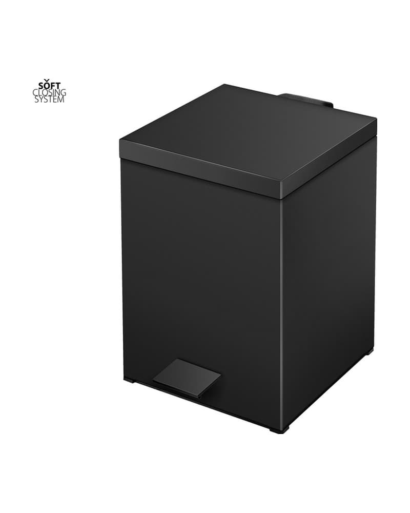 Χαρτοδοχείο 5lt soft close Sanco Waste Bins 90677-Μ116 Ματ Μαύρο 18x25x26,5cm