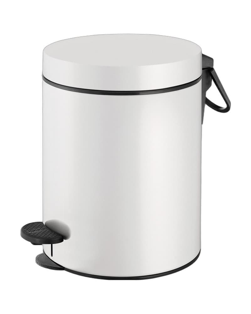 Χαρτοδοχείο 5lt soft close Sanco Waste Bins 90680-Μ101 Ματ Λευκό Φ20,5x28cm